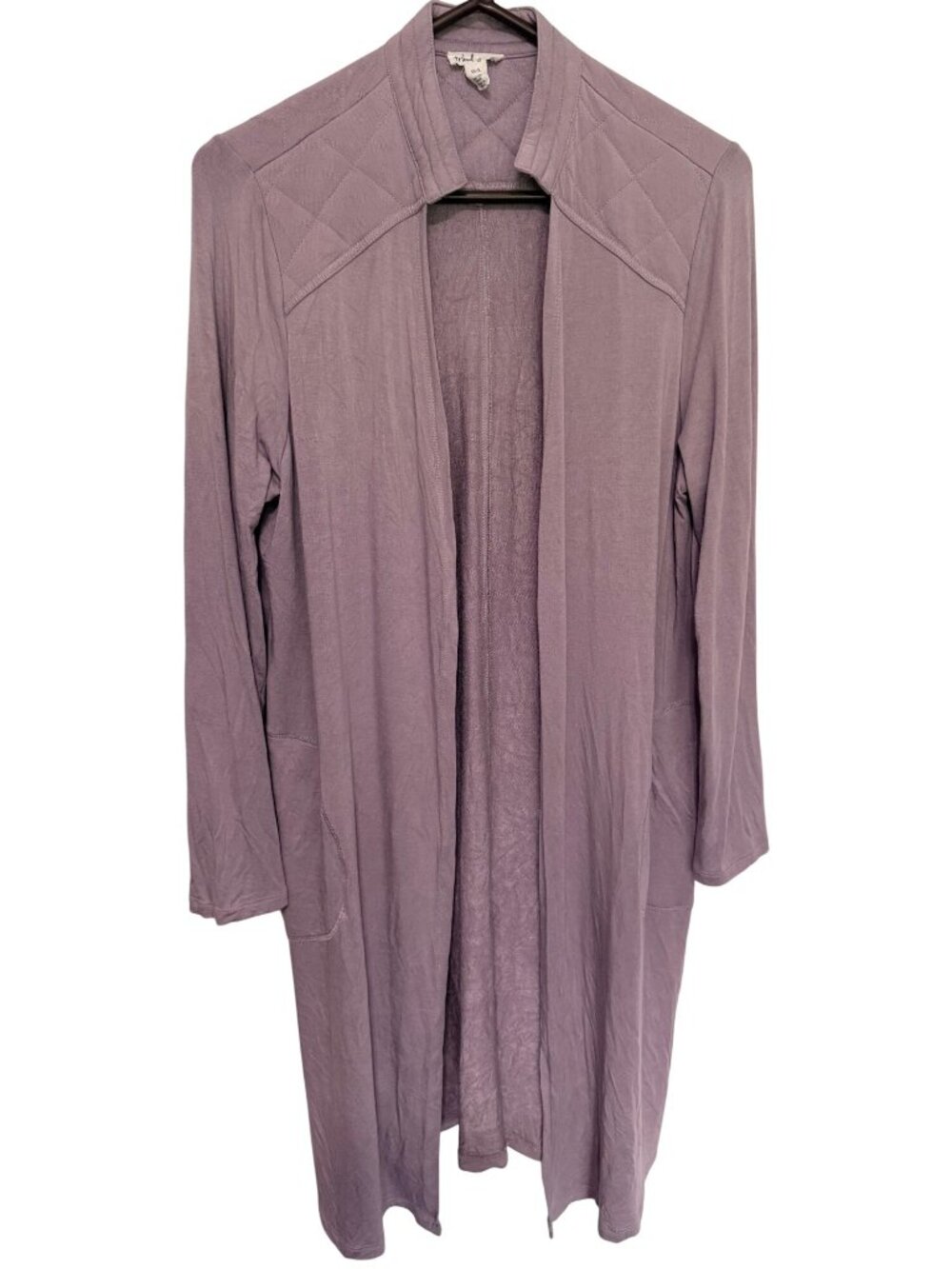 Tribal Jeans Duster Duster Lavender Quilted Shoulders Pockets Womans L